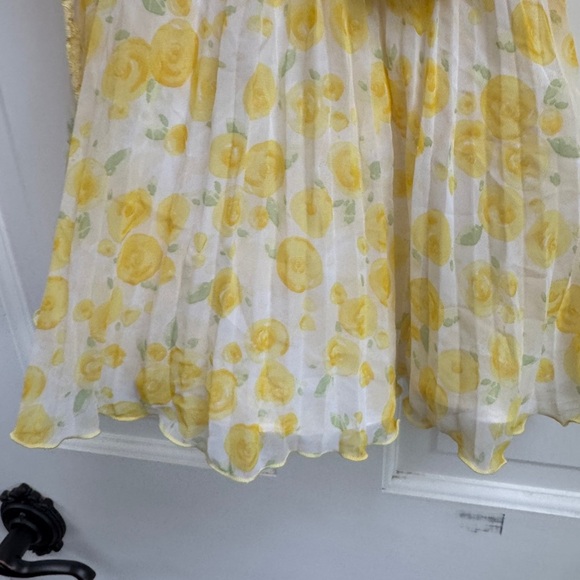 NWOT Sweet Heart Rose 2T Girls Yellow White Floral Lace Sleeveless Formal Dress - Picture 3 of 6
